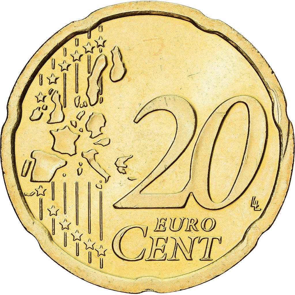Österreich, 20 Euro Cent, 2002, Vienna, Messing, VZ+, KM:3086
