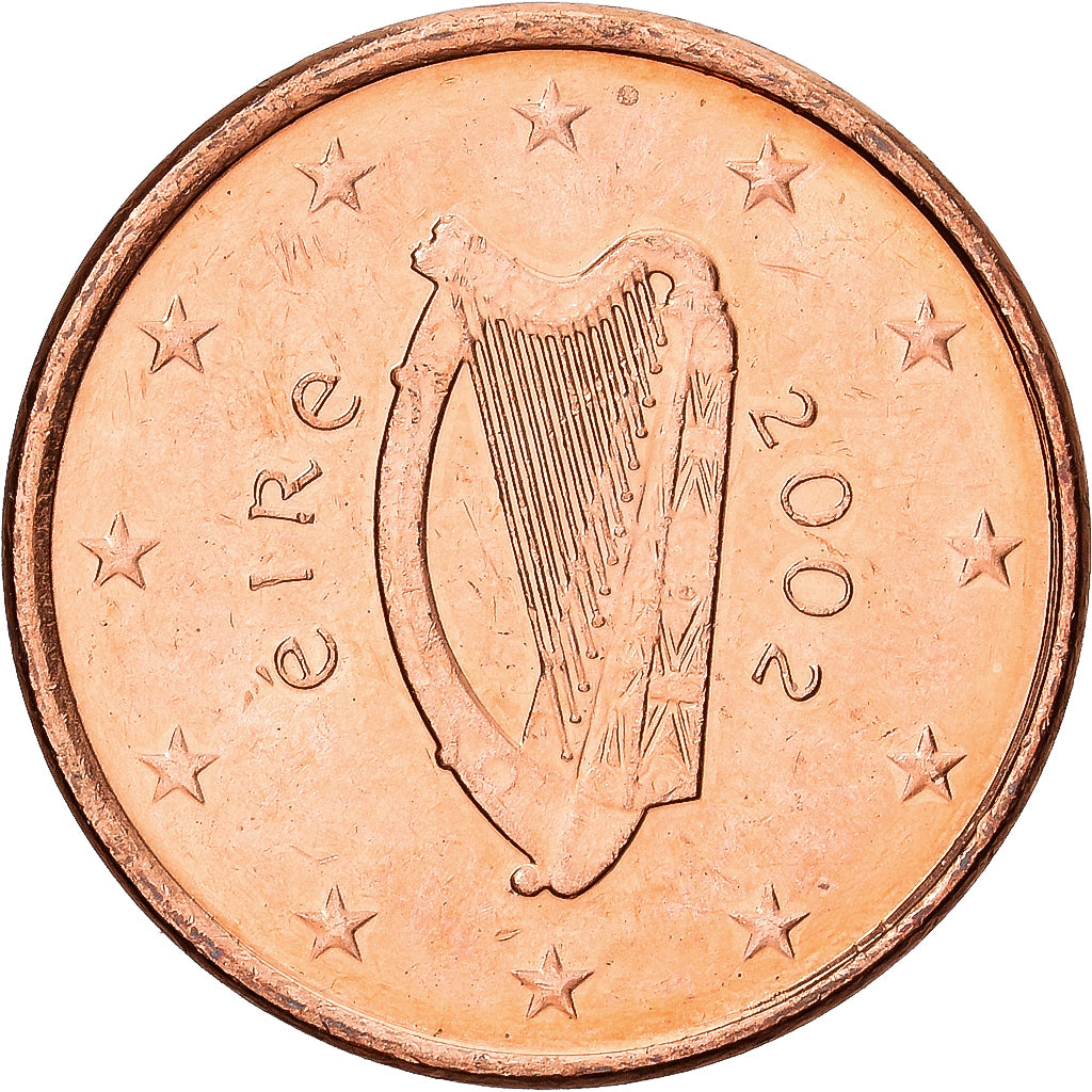 REPUBLIEK IERLAND, Euro Cent, 2002, Sandyford, Copper Plated Steel, PR+, KM:32