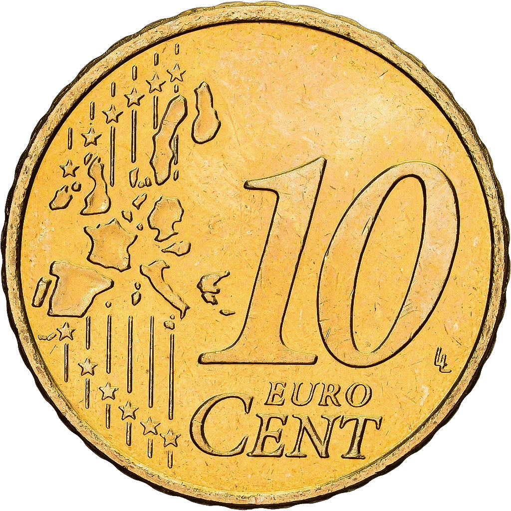 Irlande, 10 Euro Cent, 2002, Sandyford, Laiton, SUP+, KM:35