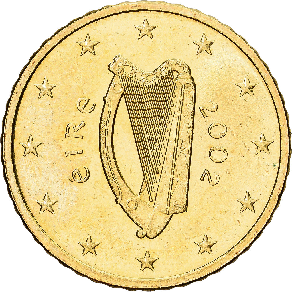 Irlande, 50 Euro Cent, 2002, Sandyford, Laiton, SUP+, KM:37