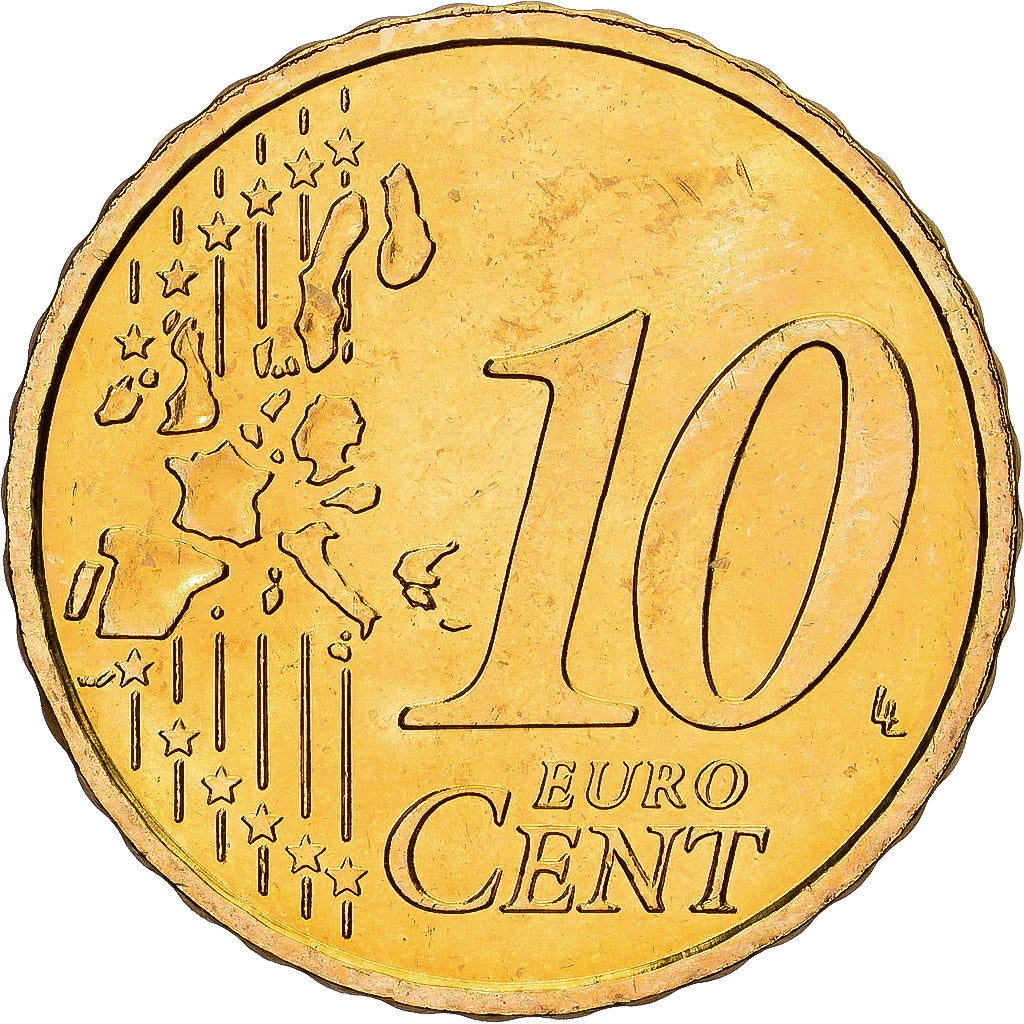 Francia, 10 Euro Cent, 2001, Paris, Ottone, SPL, Gadoury:4a, KM:1285