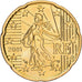 France, 20 Euro Cent, 2001, Paris, Brass, MS(60-62), Gadoury:5., KM:1286