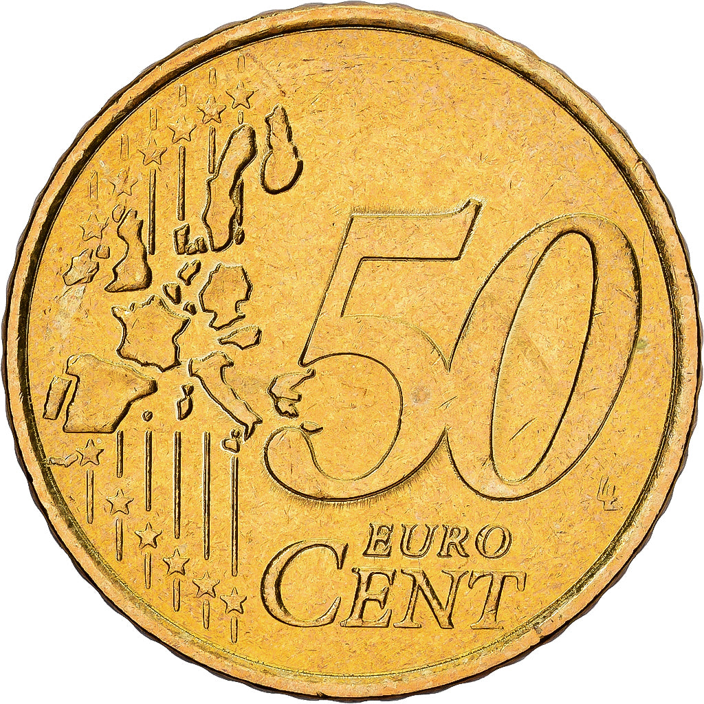 France, 50 Euro Cent, 2001, Paris, Laiton, SUP+, Gadoury:6., KM:1287