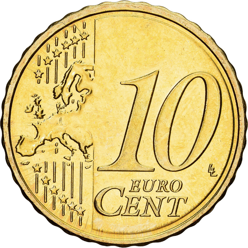 Eslovenia, 10 Euro Cent, 2007, Latón, EBC+, KM:71