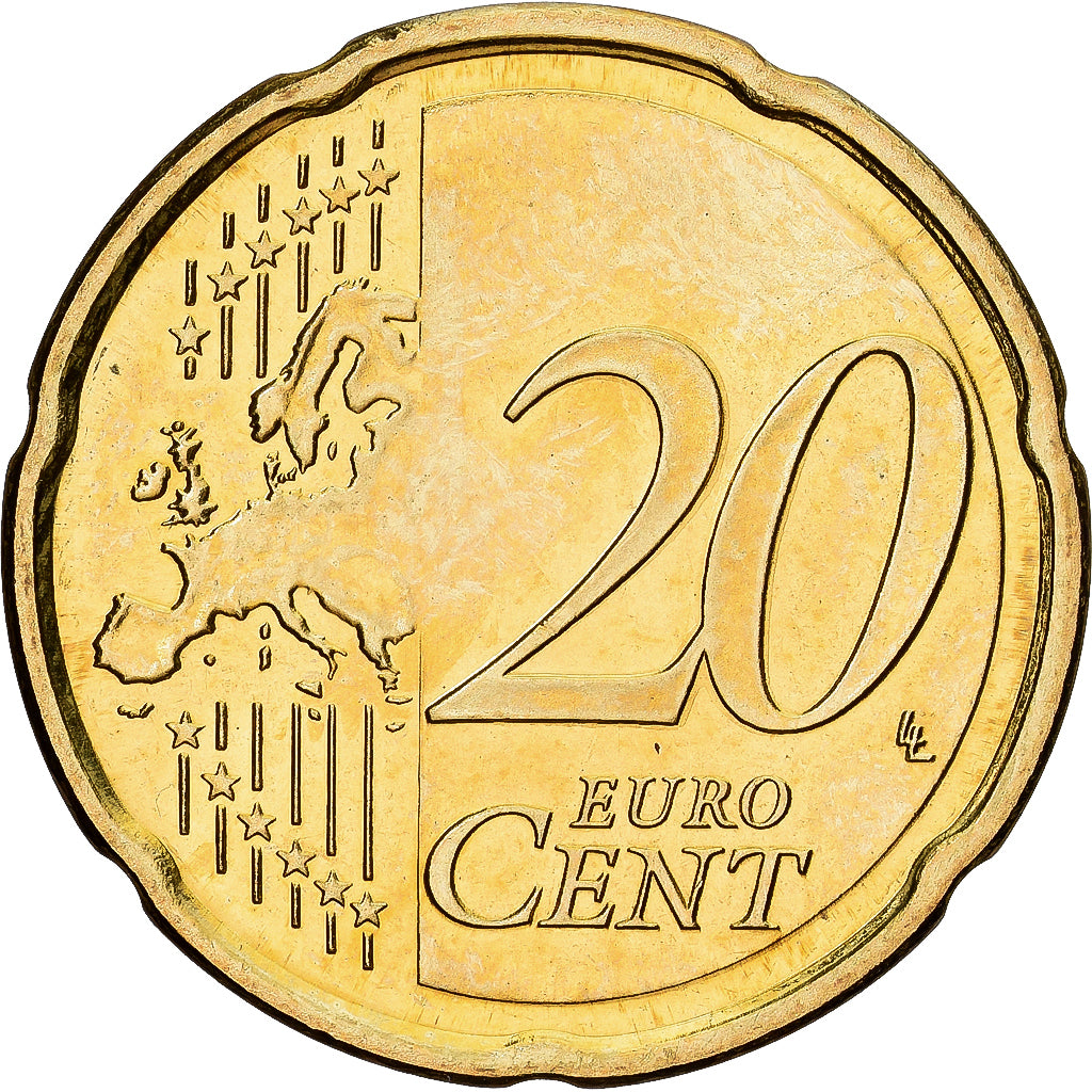 Eslovenia, 20 Euro Cent, 2007, Latón, EBC+, KM:72