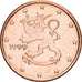 Finlandia, Euro Cent, 1999, Vantaa, Miedź platerowana stalą, MS(60-62), KM:98