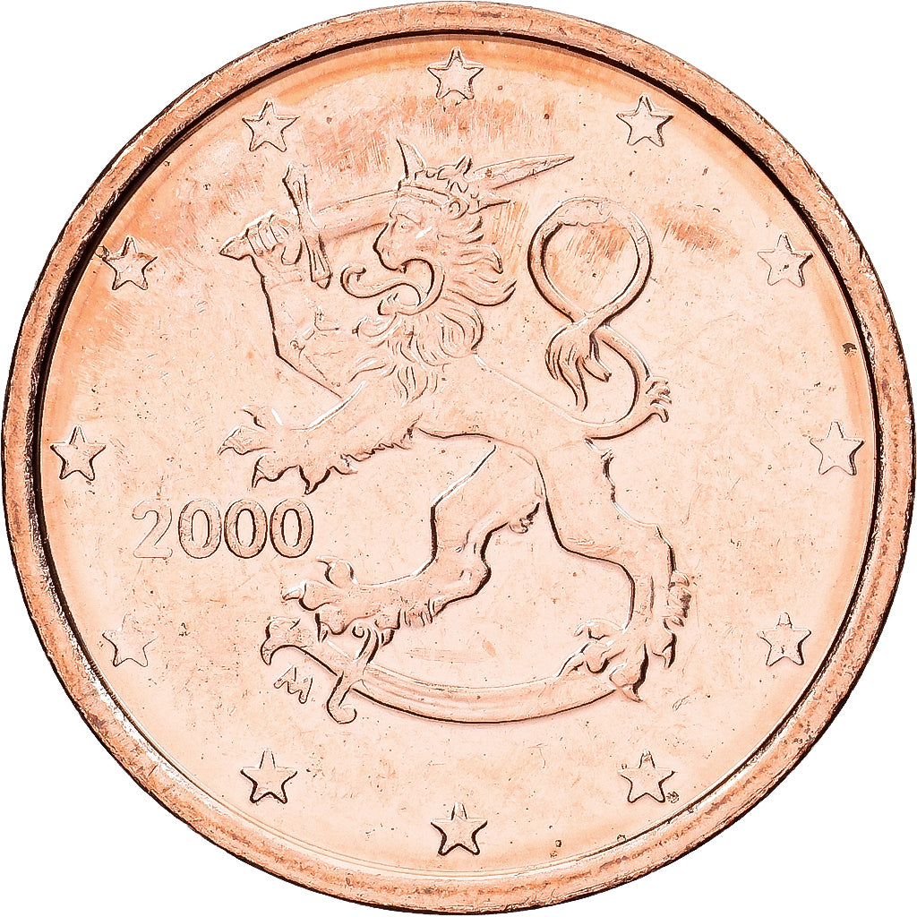 Finlandia, 2 Euro Cent, 2000, Vantaa, Cobre chapado en acero, EBC+, KM:99