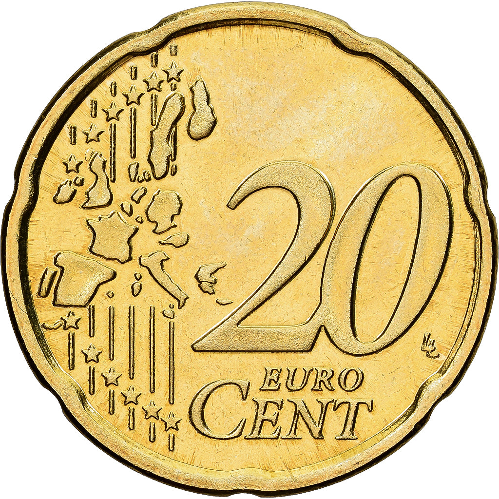 Finland, 20 Euro Cent, 2001, Vantaa, Tin, PR+, KM:102