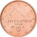 Słowacja, 2 Euro Cent, 2009, Kremnica, Miedź platerowana stalą, MS(60-62)