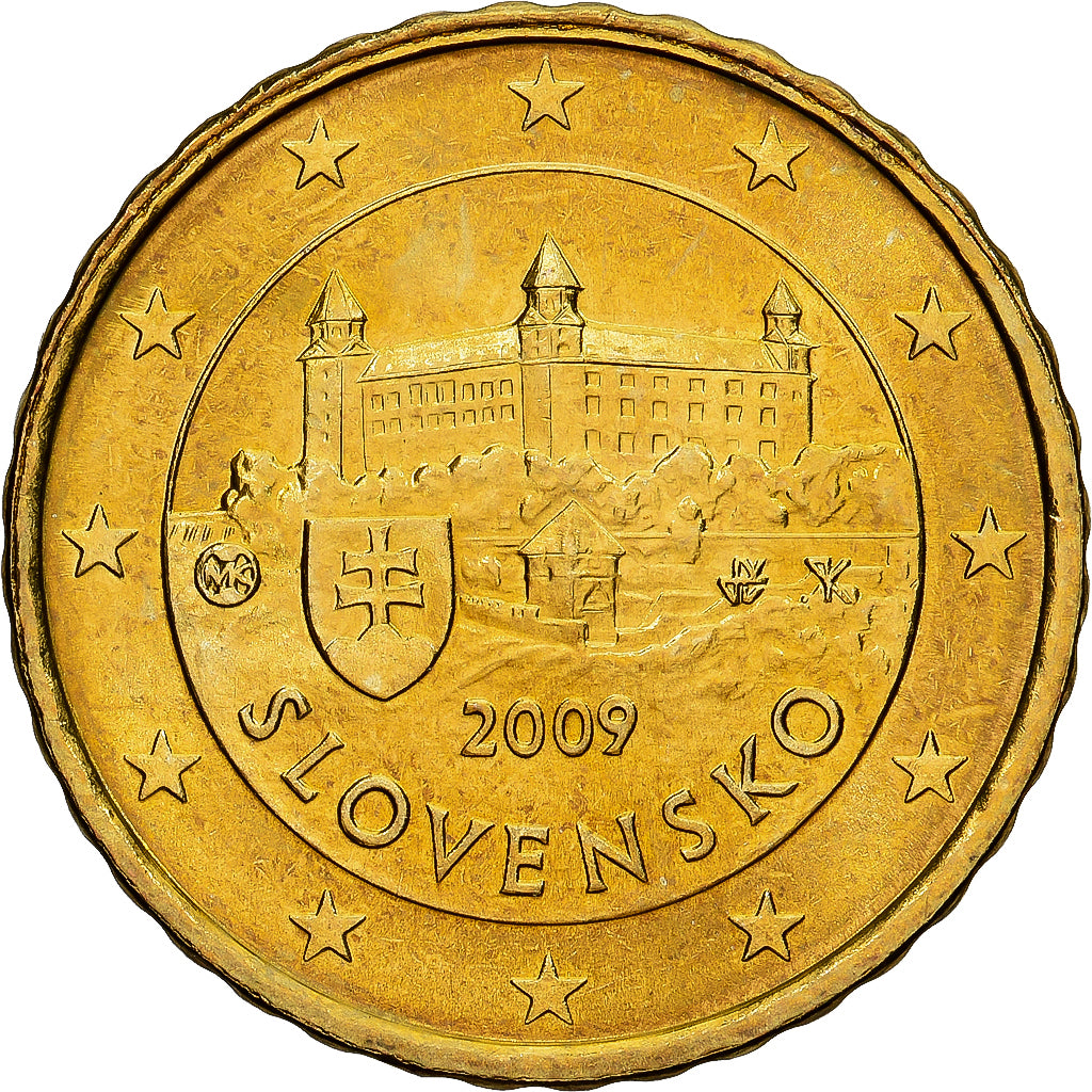 Slowakije, 10 Euro Cent, 2009, Kremnica, Tin, PR+, KM:98