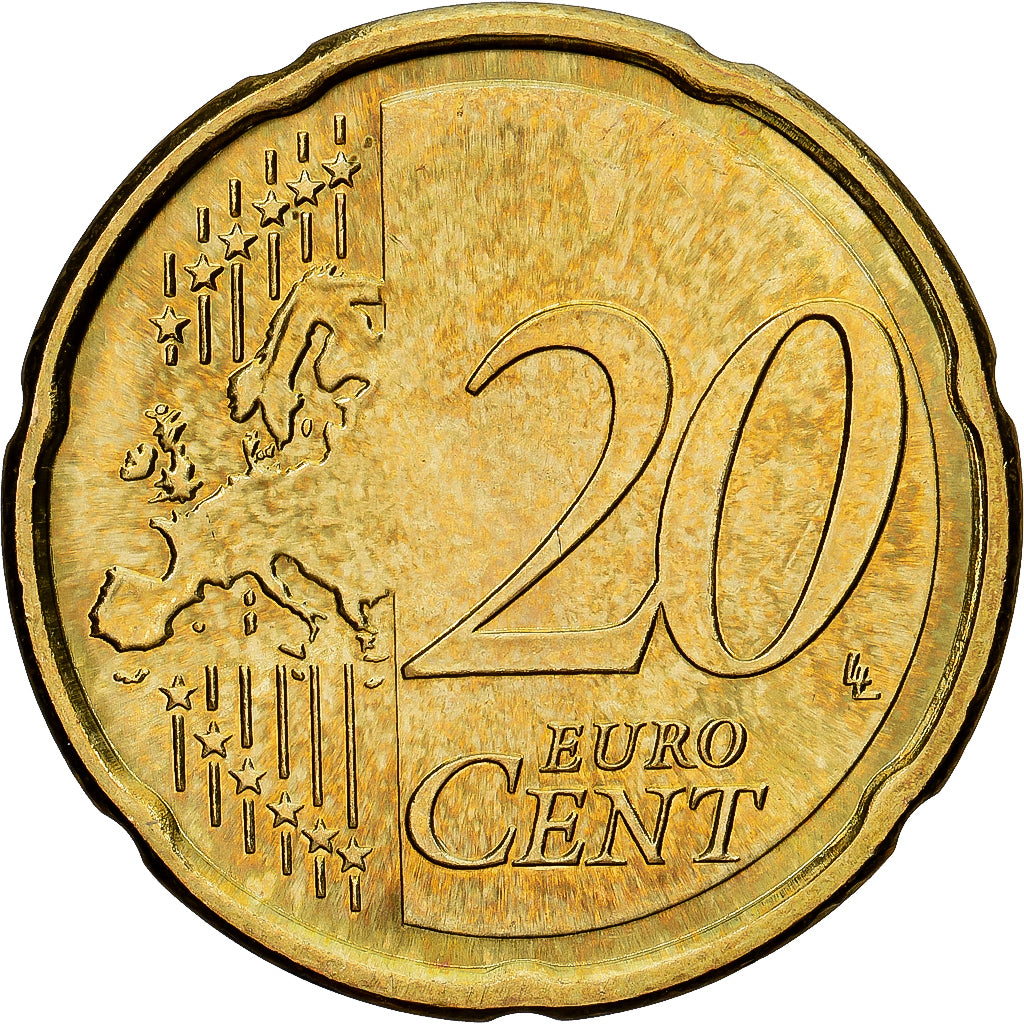 Slowakije, 20 Euro Cent, 2009, Kremnica, Tin, PR+, KM:99
