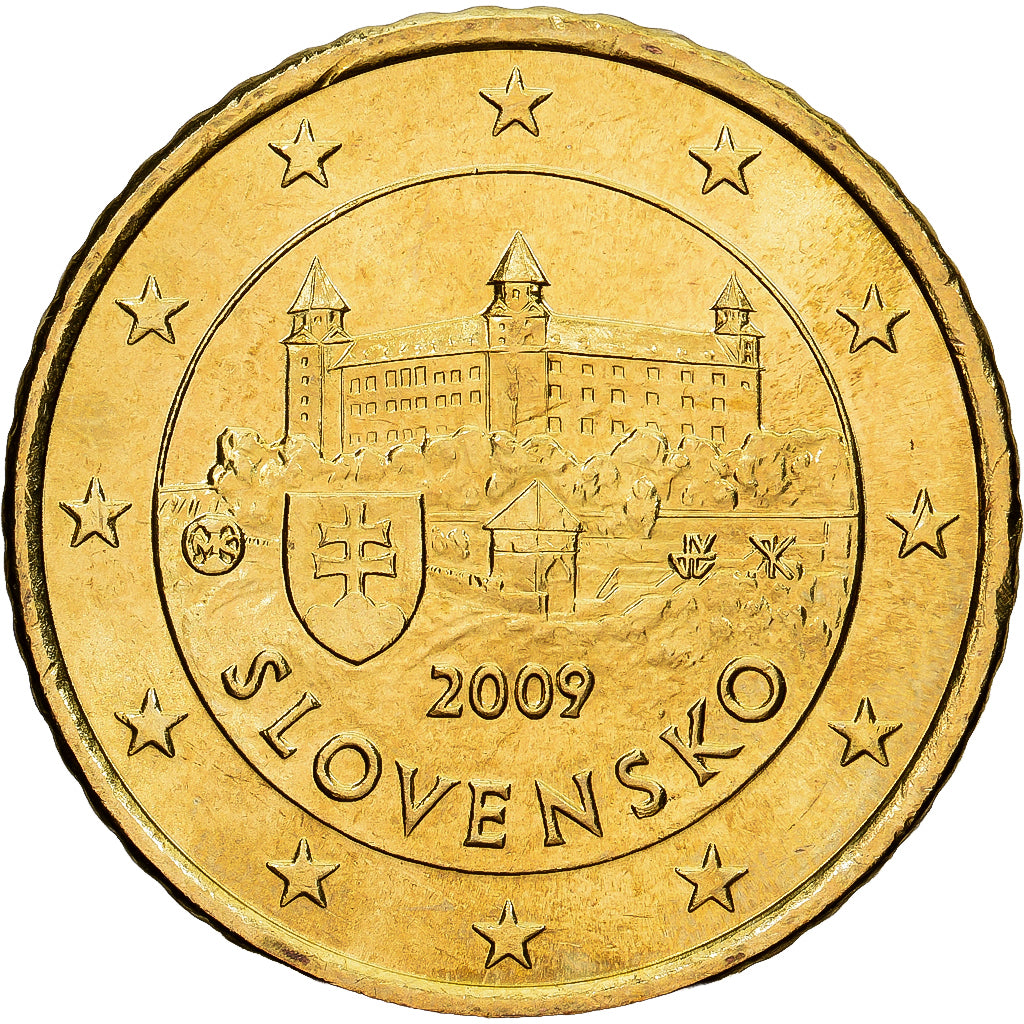 Slowakije, 50 Euro Cent, 2009, Kremnica, Tin, PR+, KM:100