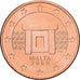 Malta, 5 Euro Cent, 2008, Paris, Cobre chapado en acero, EBC+, KM:127
