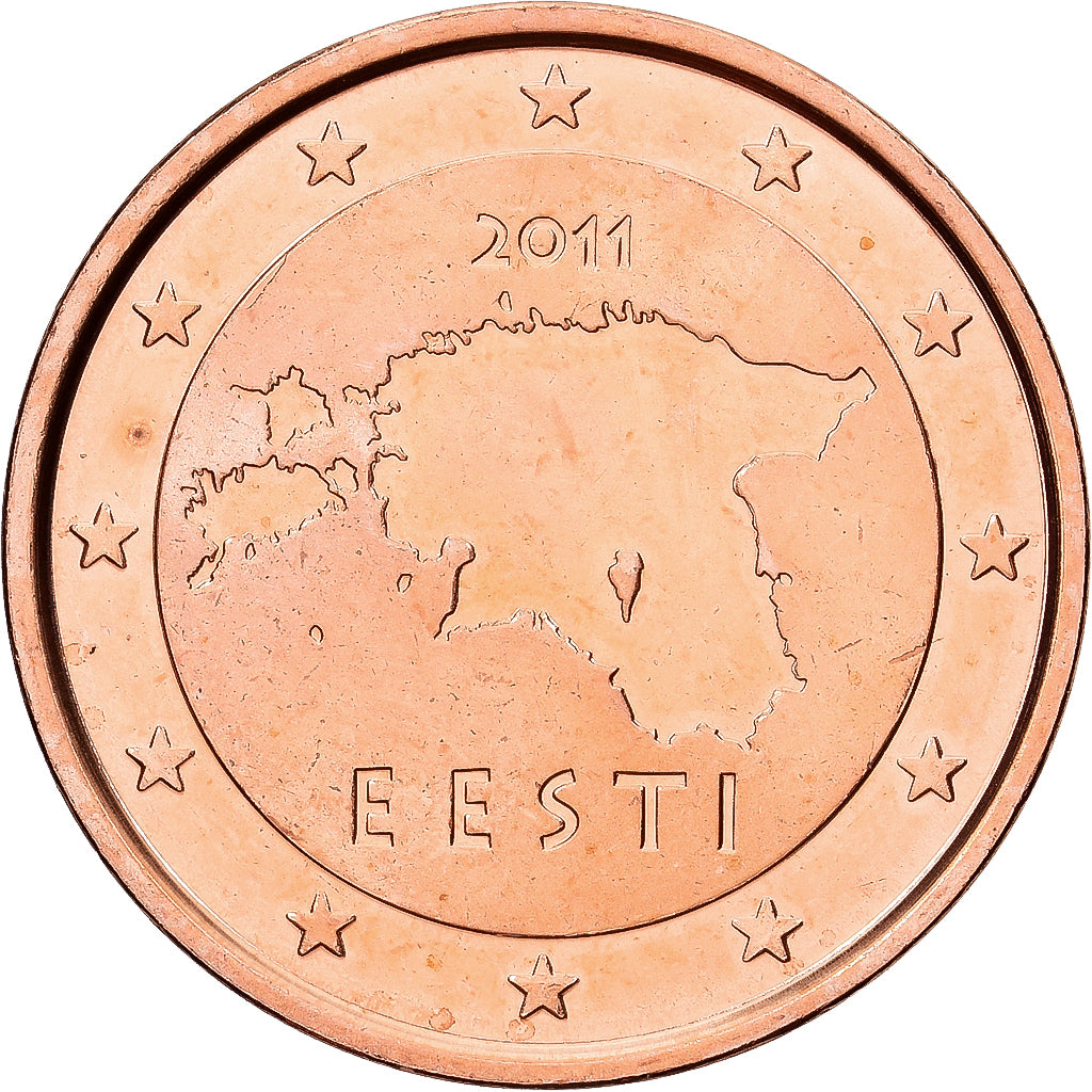 Estonia, 2 Euro Cent, 2011, Vantaa, Cobre chapado en acero, EBC+, KM:62