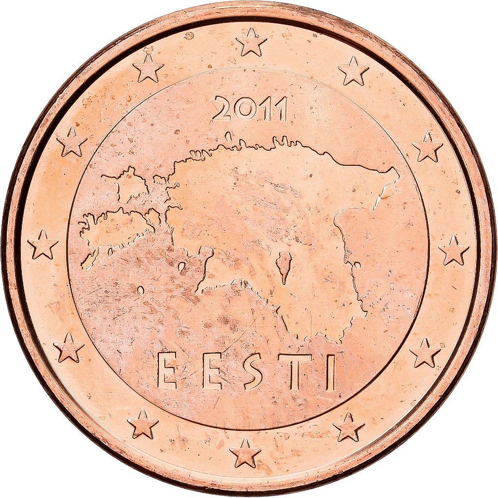 Estonia, 5 Euro Cent, 2011, Vantaa, Cobre chapado en acero, EBC+, KM:63