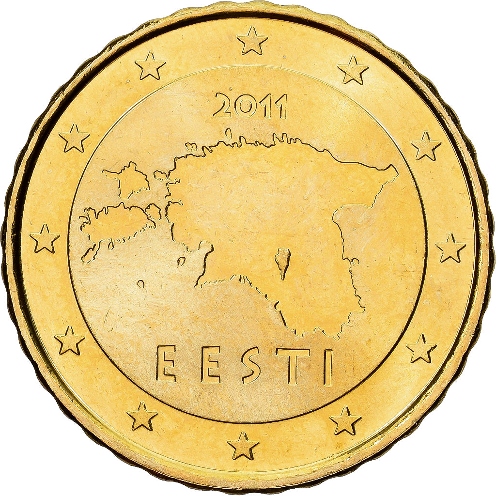 Estonia, 10 Euro Cent, 2011, Vantaa, Latón, EBC+, KM:64