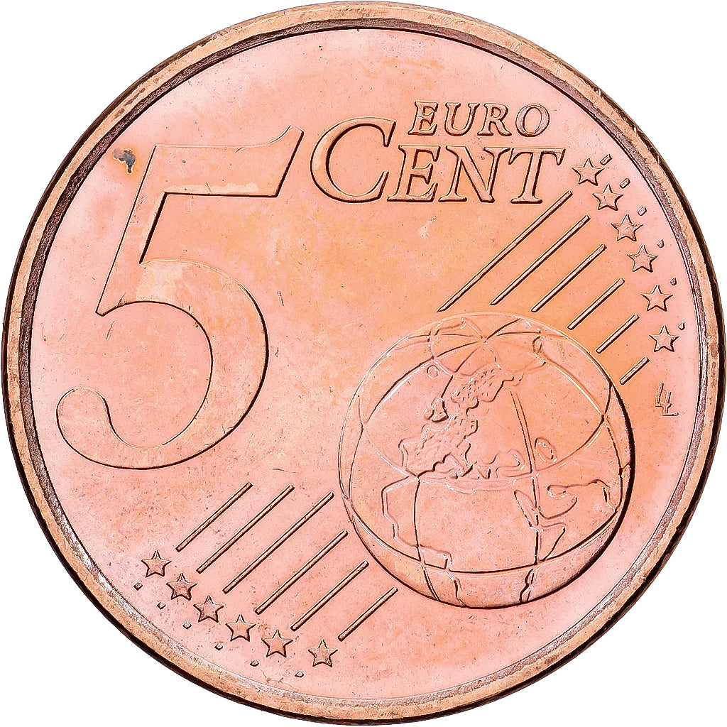Grécia, 5 Euro Cent, 2002, Athens, Aço Cromado a Cobre, MS(60-62), KM:183