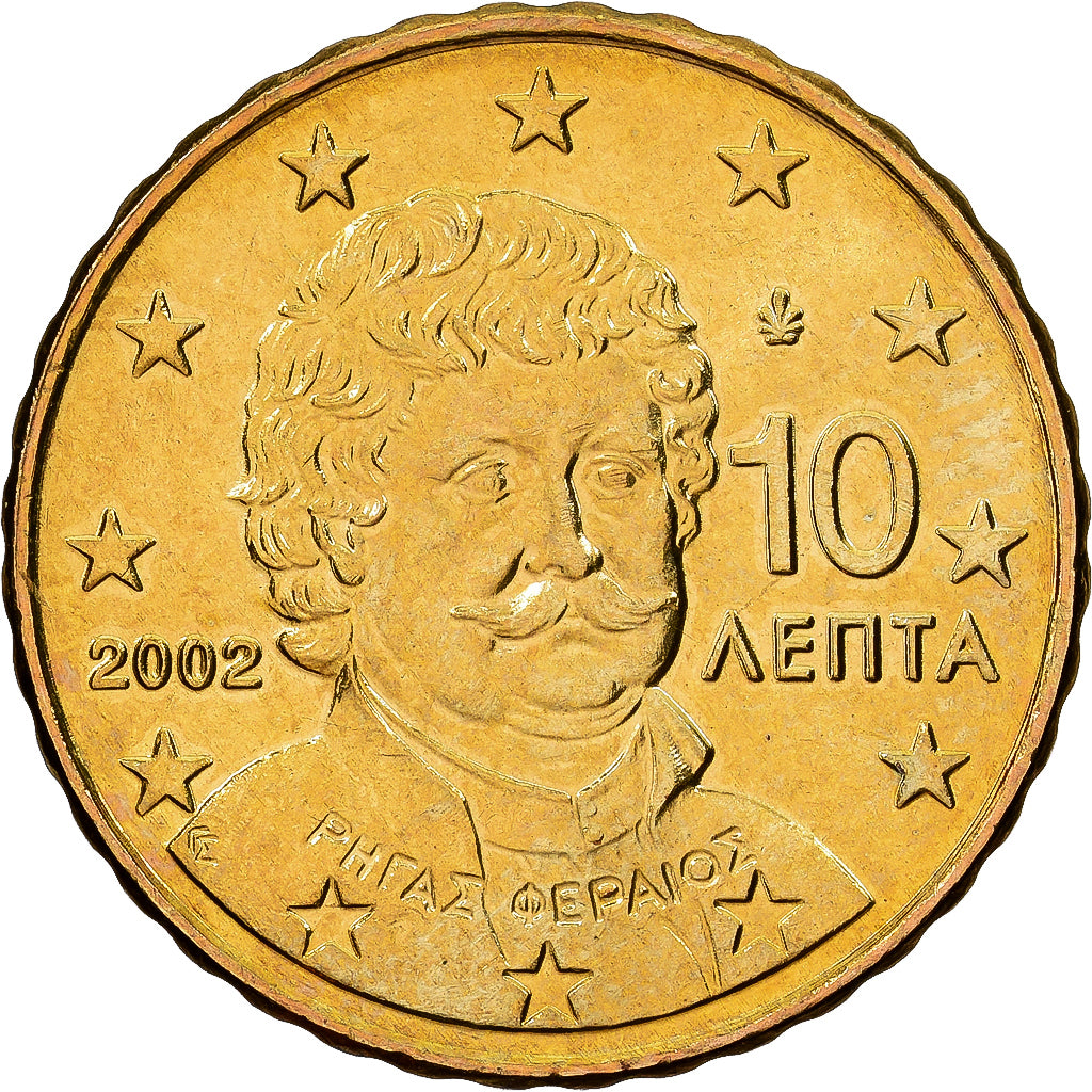 Griechenland, 10 Euro Cent, 2002, Athens, Messing, VZ+, KM:184