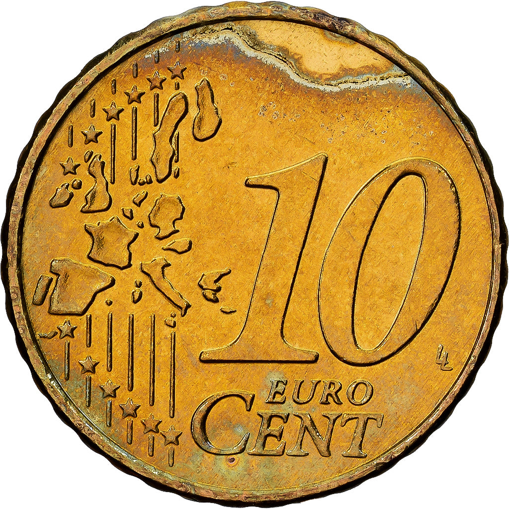 Griechenland, 10 Euro Cent, 2002, Athens, Messing, VZ+, KM:184