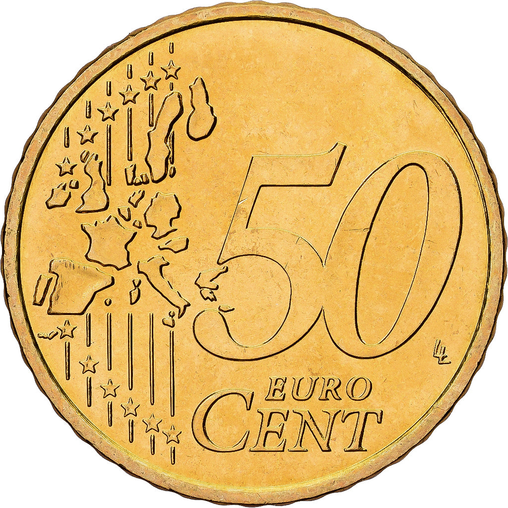Griechenland, 50 Euro Cent, 2002, Athens, Messing, VZ+, KM:186