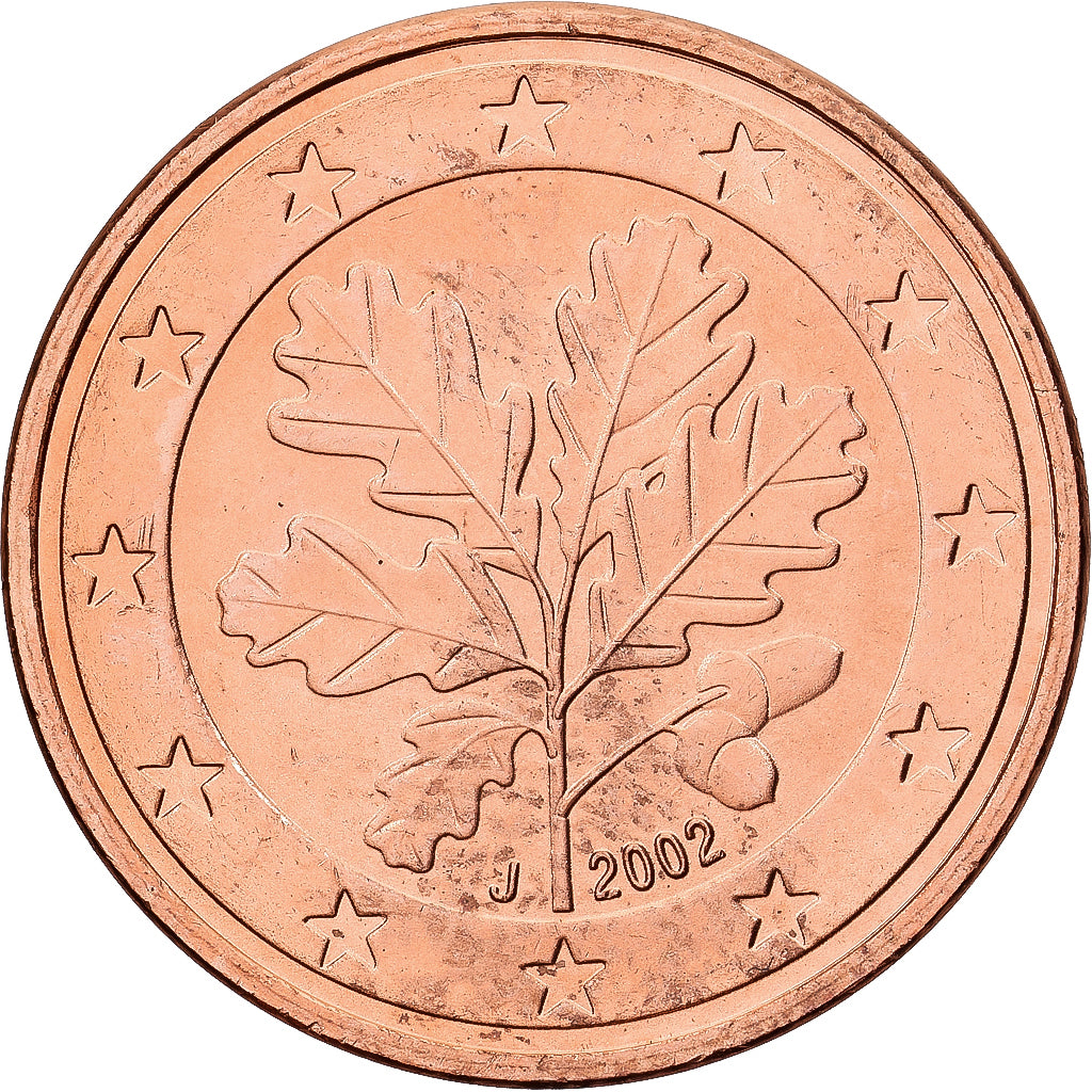 Federal Republic of Germany, 5 Euro Cent, 2002, Hambourg, Copper Plated Steel