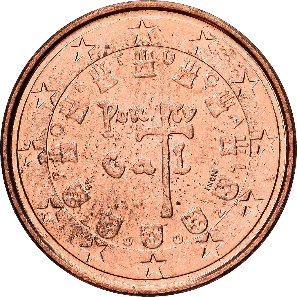 Portugal, Euro Cent, 2002, Lisbon, Copper Plated Steel, MS(60-62), KM:740