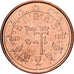 Portugal, Euro Cent, 2002, Lisbon, Copper Plated Steel, MS(60-62), KM:740