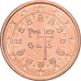 Portugal, 2 Euro Cent, 2002, Lisbon, Copper Plated Steel, MS(60-62), KM:741