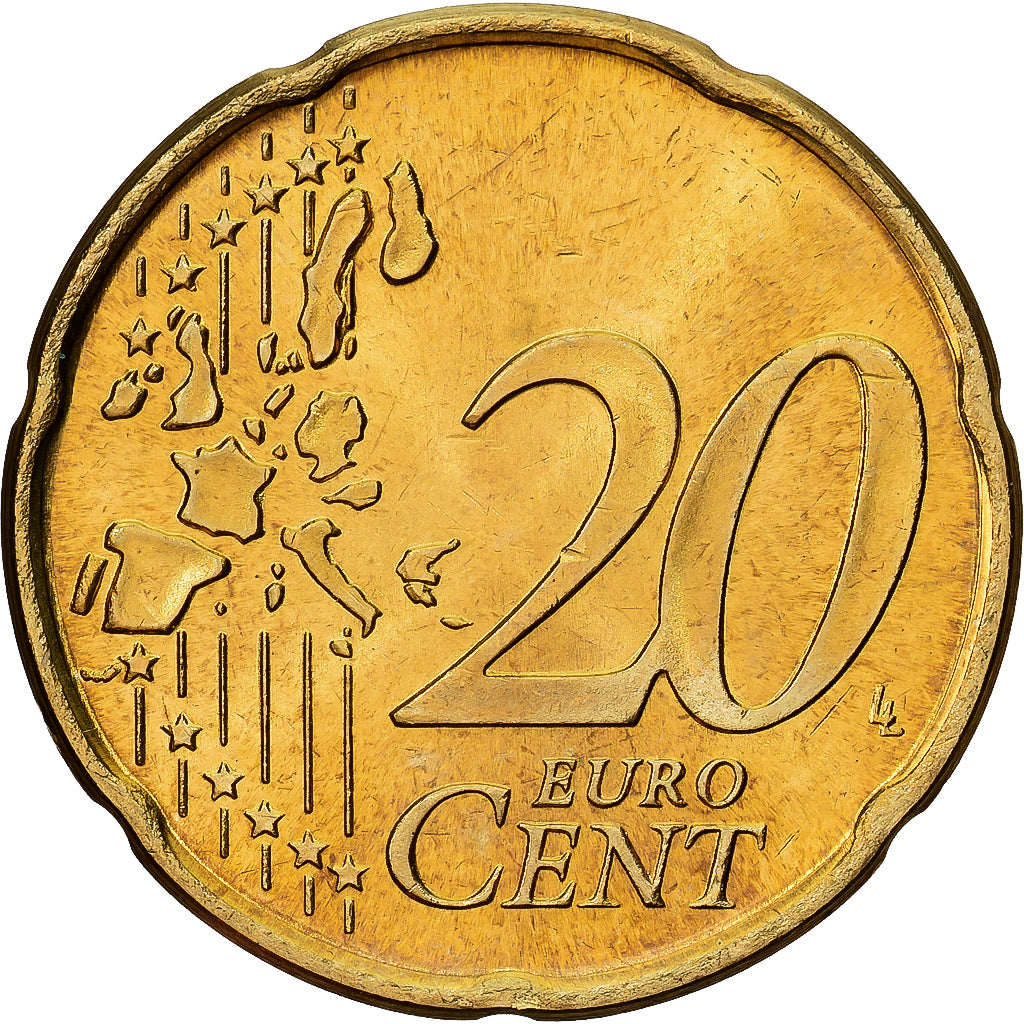 Portugal, 20 Euro Cent, 2002, Lisbon, Messing, VZ+, KM:744