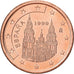 Spain, Juan Carlos I, 5 Euro Cent, 1999, Madrid, Copper Plated Steel, MS(60-62)