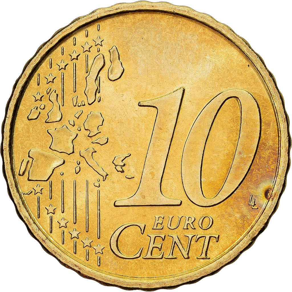 Espagne, Juan Carlos I, 10 Euro Cent, 1999, Madrid, Laiton, SUP+, KM:1043