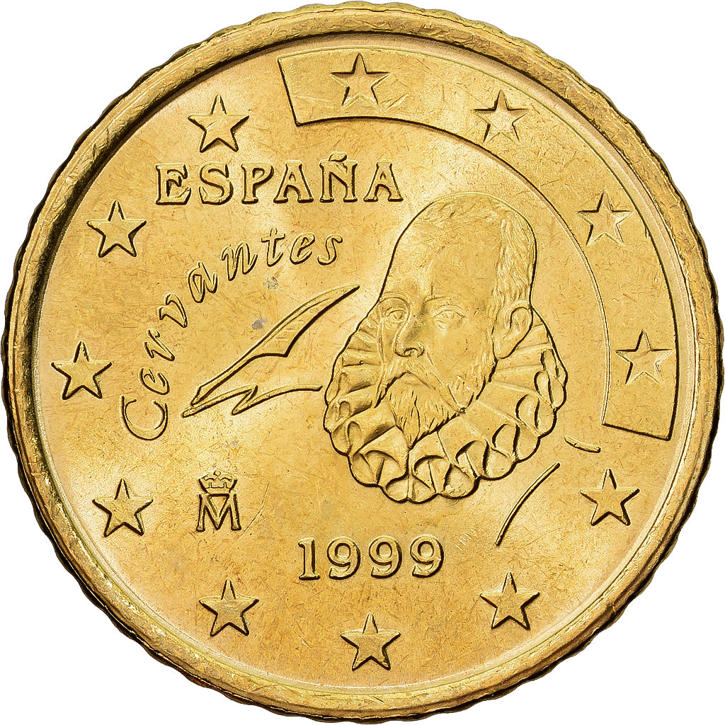 Spain, Juan Carlos I, 50 Euro Cent, 1999, Madrid, Brass, MS(60-62), KM:1045