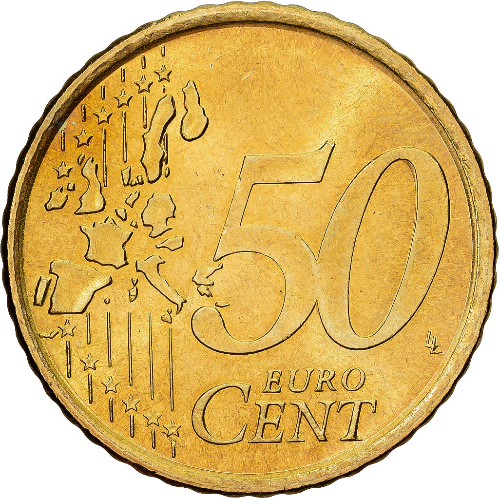 Spain, Juan Carlos I, 50 Euro Cent, 1999, Madrid, Brass, MS(60-62), KM:1045