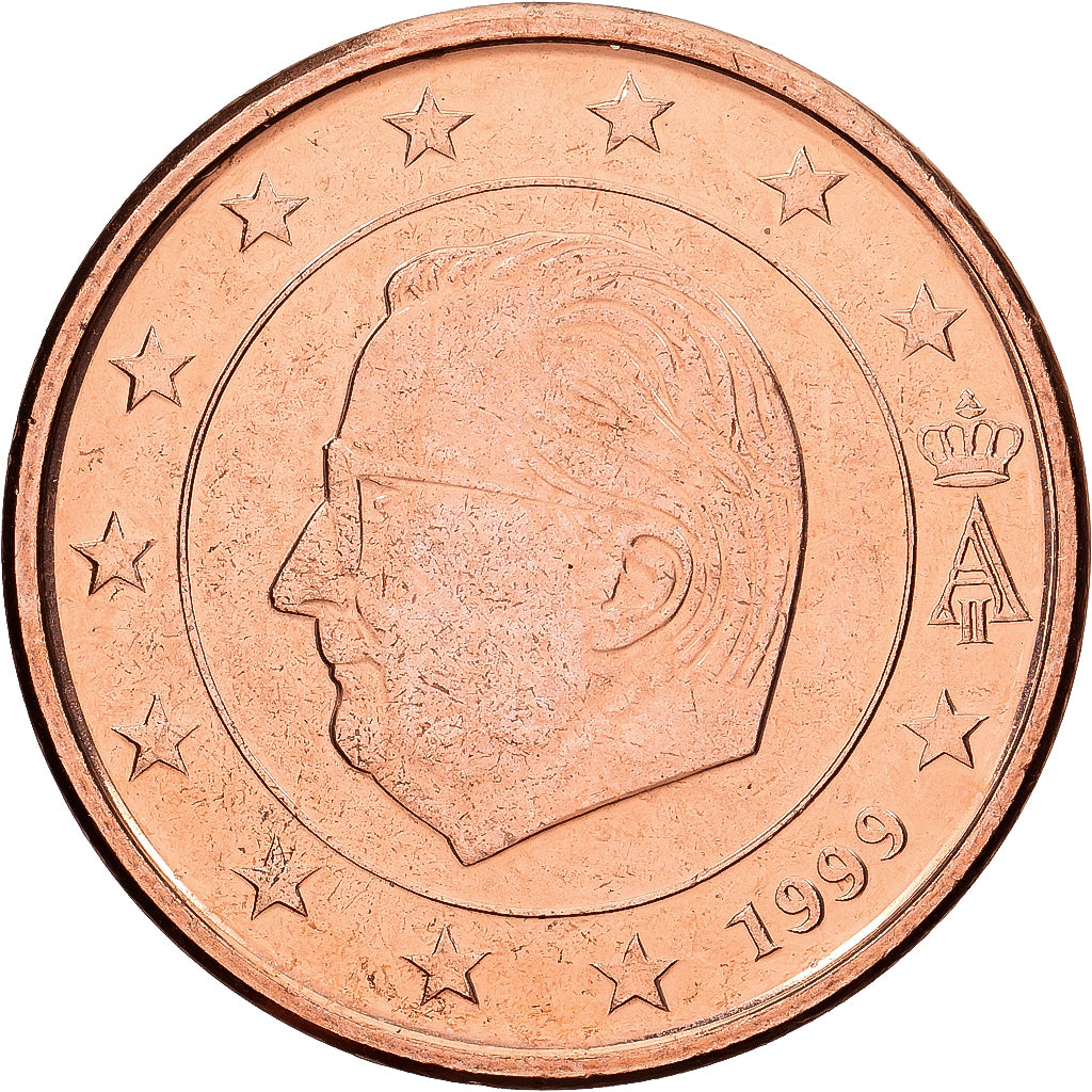 Belgium, Albert II, 5 Euro Cent, 1999, Brussels, Copper Plated Steel, MS(60-62)