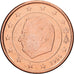 Belgium, Albert II, 5 Euro Cent, 1999, Brussels, Copper Plated Steel, MS(60-62)
