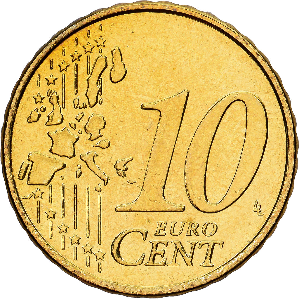 Belgio, Albert II, 10 Euro Cent, 1999, Brussels, Ottone, SPL, KM:227