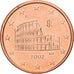 Italy, 5 Euro Cent, 2002, Rome, Copper Plated Steel, MS(60-62), KM:212