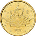 Italy, 50 Euro Cent, 2002, Rome, Brass, MS(60-62), KM:215