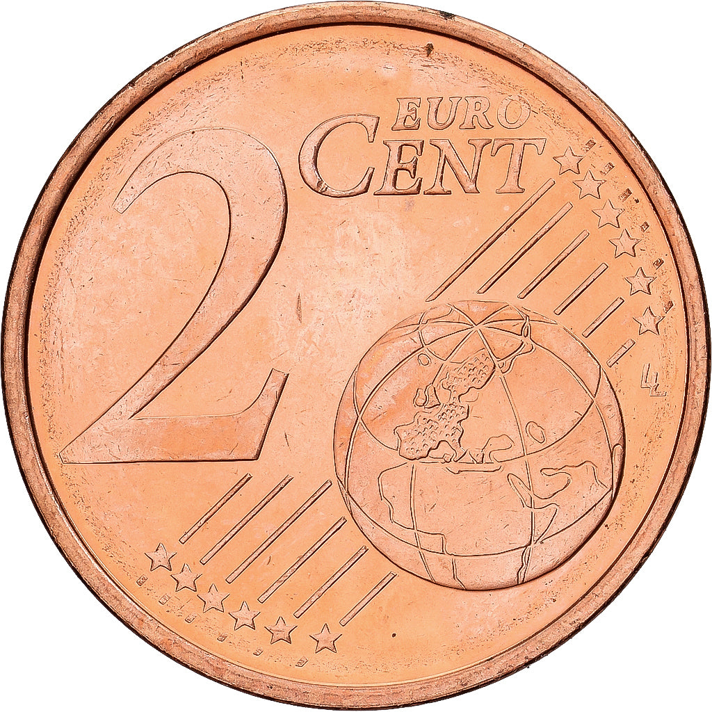Cypr, 2 Euro Cent, 2008, Miedź platerowana stalą, MS(60-62), KM:79