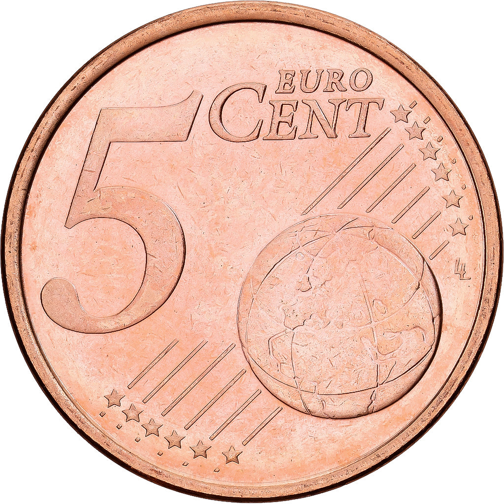 Cypr, 5 Euro Cent, 2008, Miedź platerowana stalą, MS(60-62), KM:80