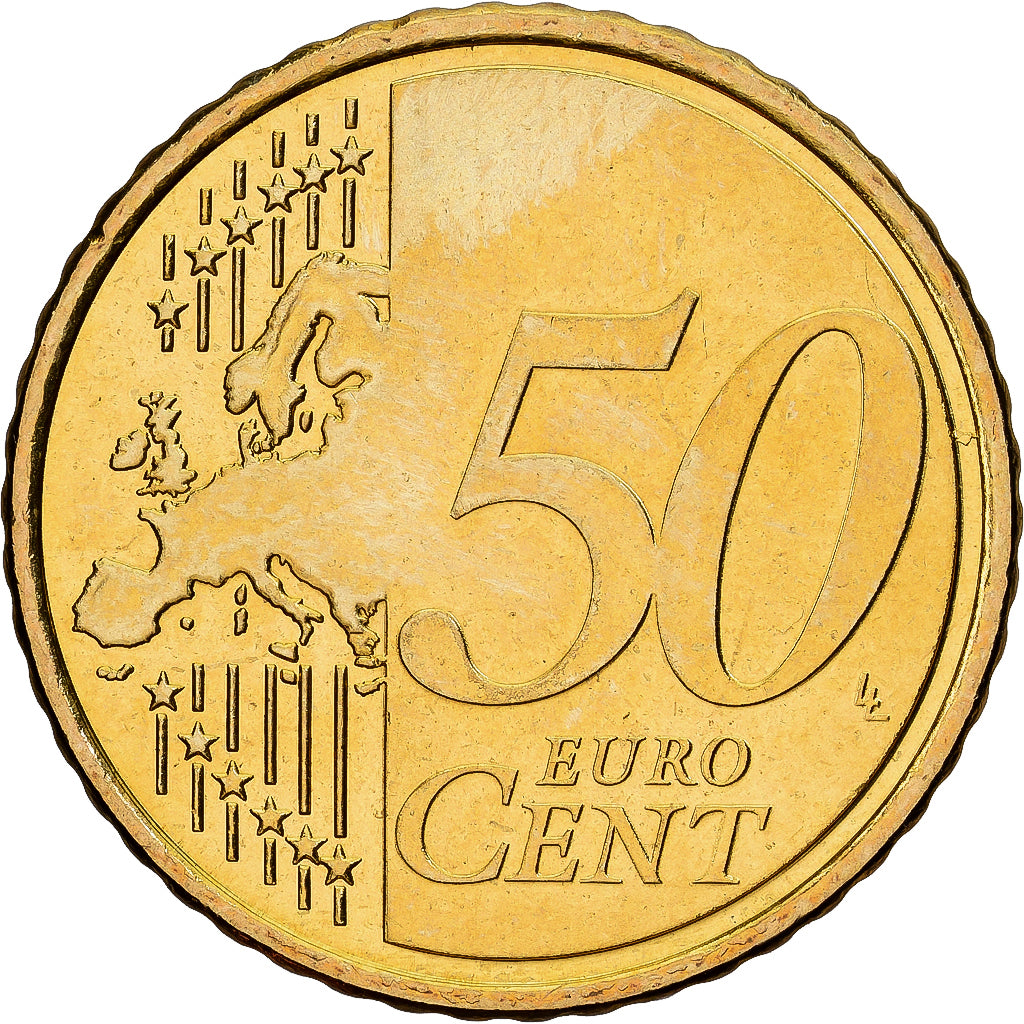 Chipre, 50 Euro Cent, 2008, Latão, MS(60-62), KM:83