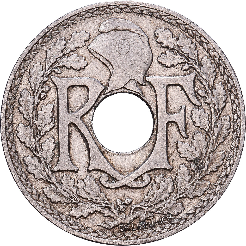 France, 25 Centimes, Lindauer, 1915, Paris, Nickel, EF(40-45), Gadoury:379