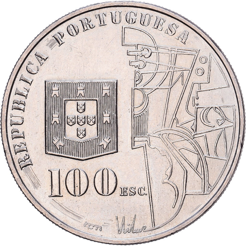 Portugal, 100 Escudos, 1987, Lisbon, Copper-nickel, AU(55-58), KM:644