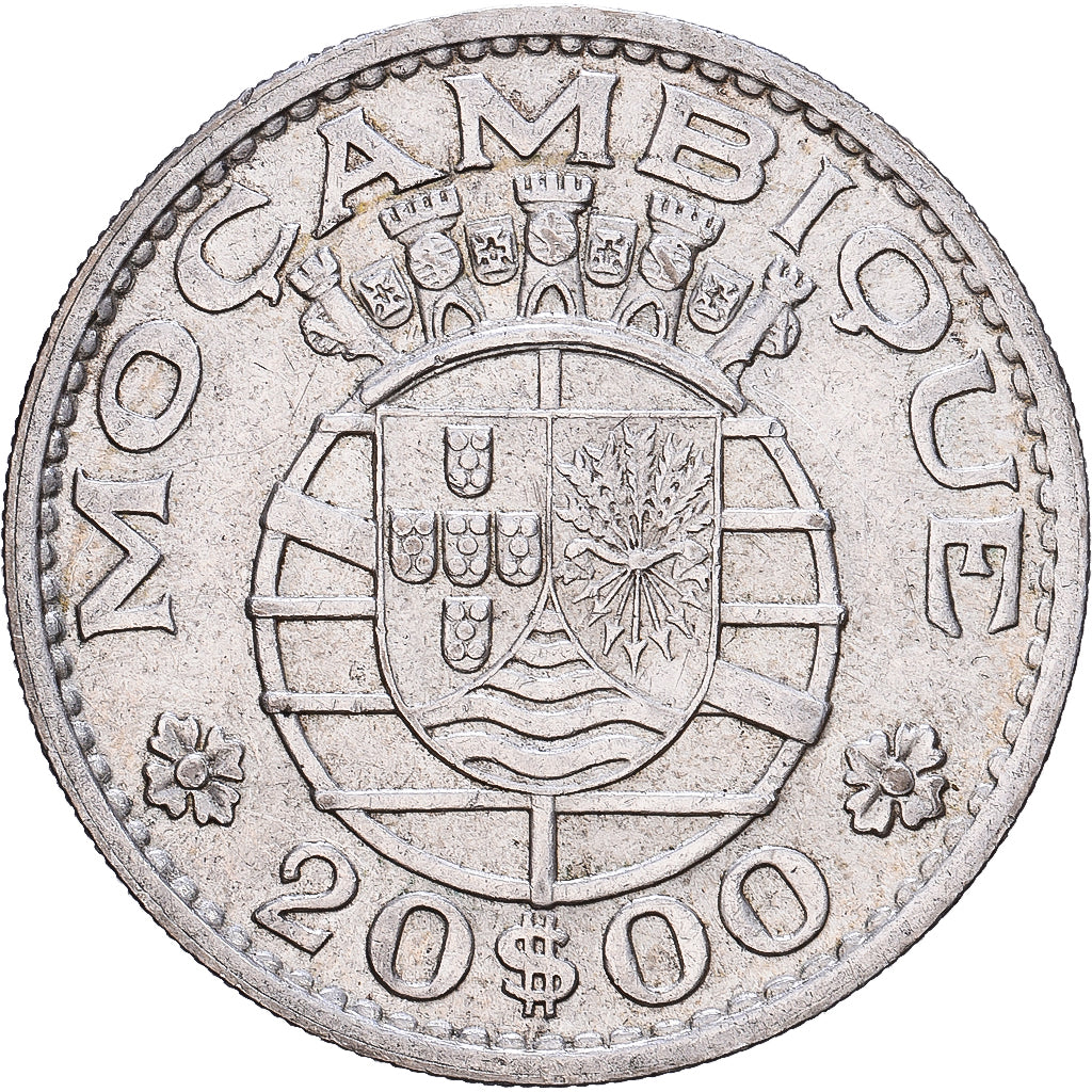Mosambik, 20 Escudos, 1966, Silber, SS+, KM:80a