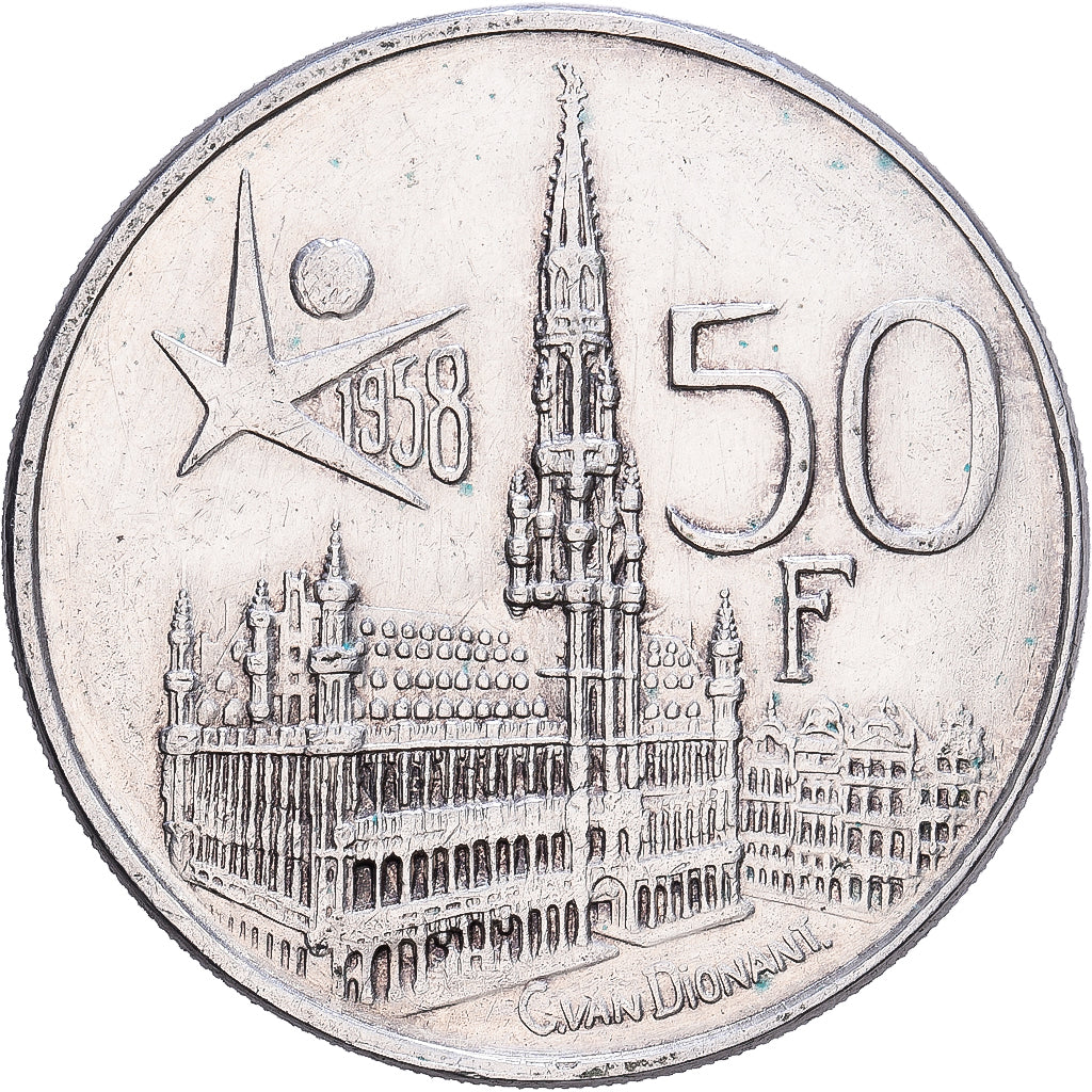 Bélgica, Baudouin I, 50 Francs, 50 Frank, 1958, Brussels, Plata, EBC, KM:151.1