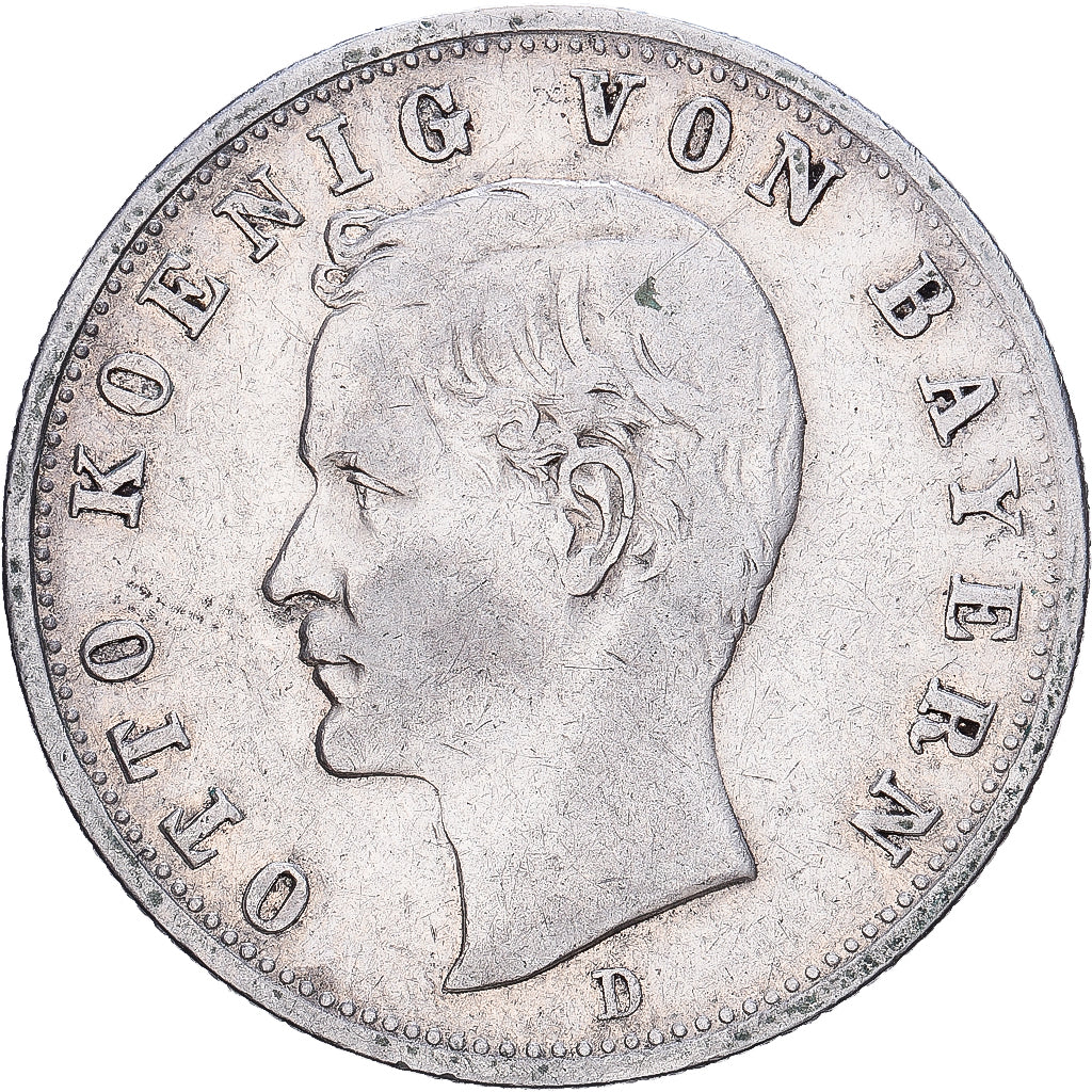 Stati tedeschi, BAVARIA, Otto, 2 Mark, 1902, Munich, Argento, BB, KM:913