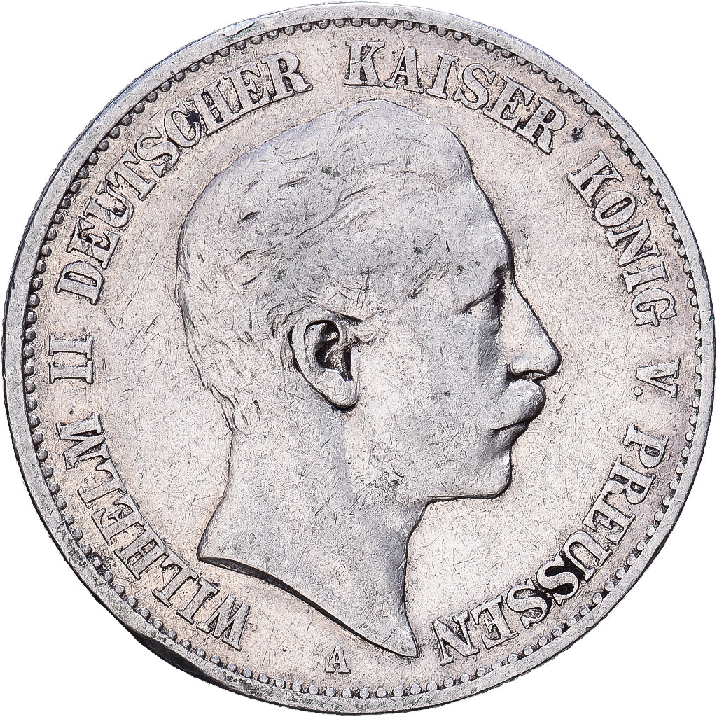 Stati tedeschi, PRUSSIA, Wilhelm II, 2 Mark, 1902, Berlin, Argento, BB, KM:522