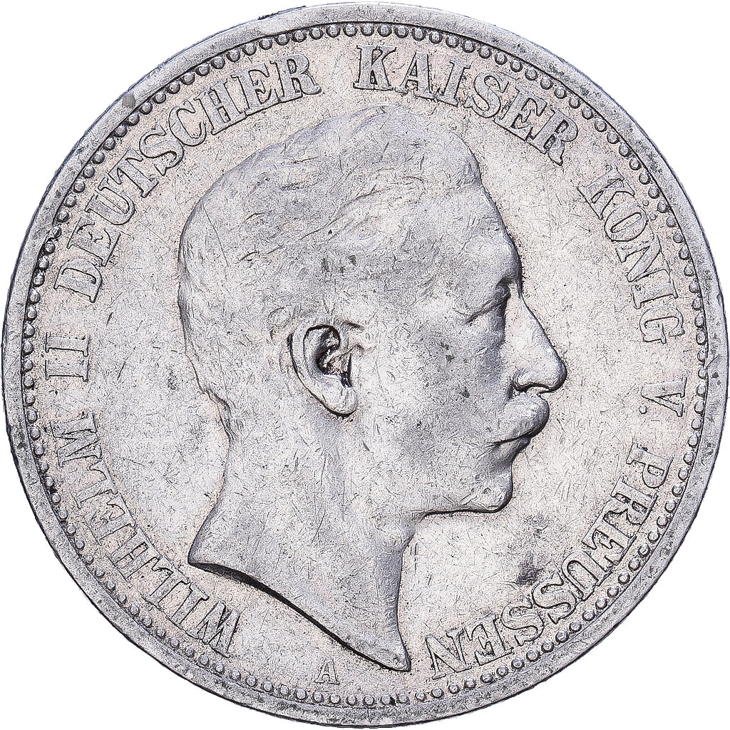 Stati tedeschi, PRUSSIA, Wilhelm II, 2 Mark, 1904, Berlin, Argento, BB, KM:522