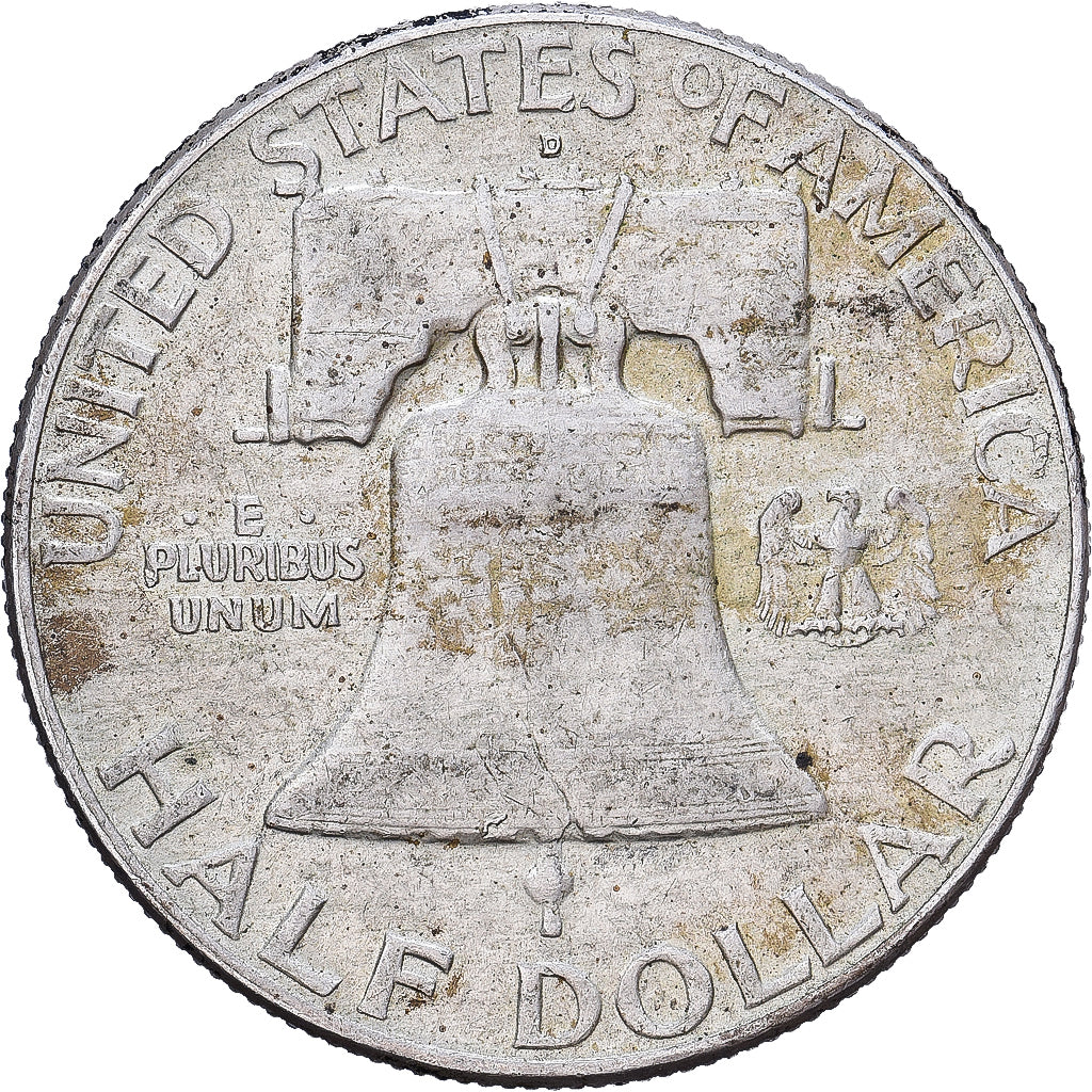 Stati Uniti, Half Dollar, Franklin, 1961, U.S. Mint, Argento, BB, KM:199