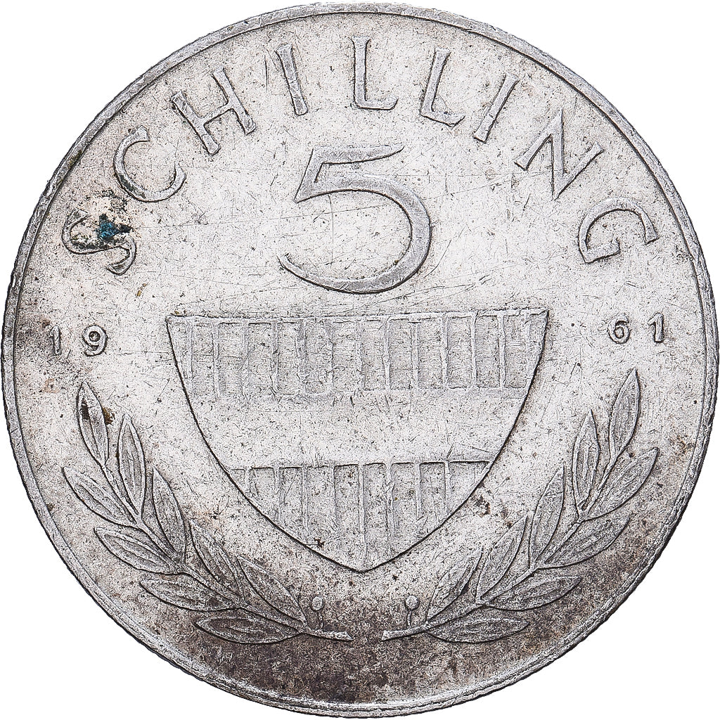 Austria, 5 Schilling, 1961, Plata, MBC, KM:2889